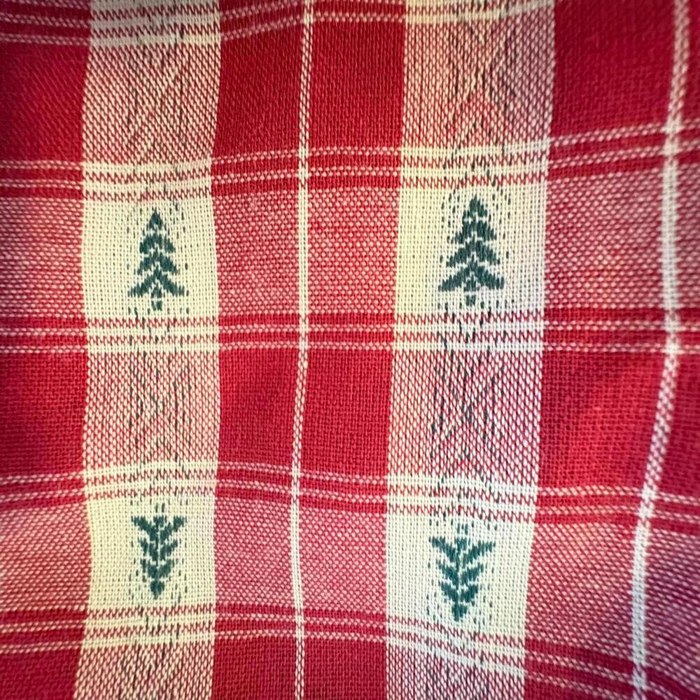 Vintage Girls Plaid Tree Prairie Dress Jumper Pinafore Preppy Cottage Boho XL - Picture 5 of 8